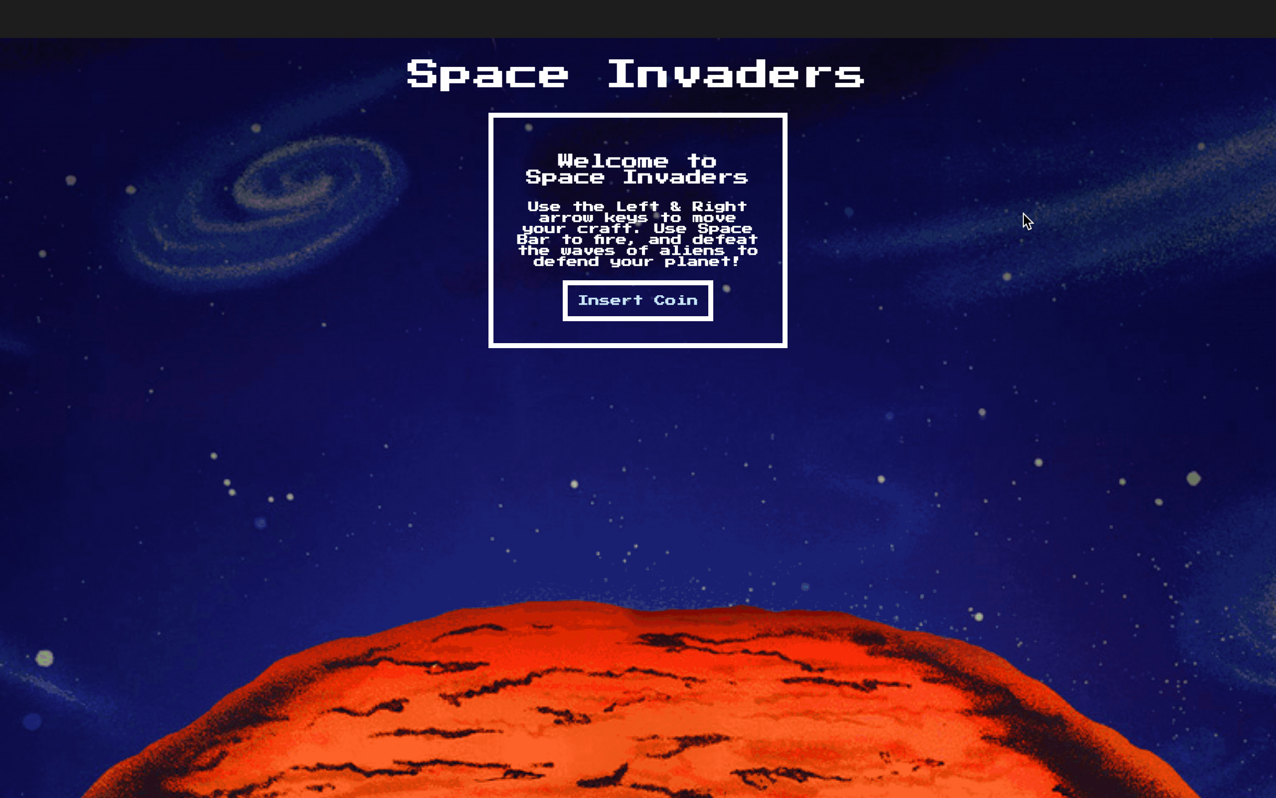 Animated Space Invaders Screenshot